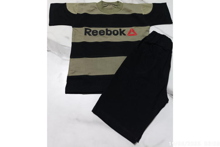 ست تیشرت شلوارک پسرانه مدل ترکیبی طرح ریباک