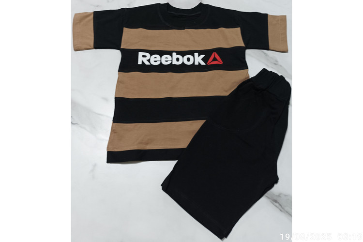 ست تیشرت شلوارک پسرانه مدل ترکیبی طرح ریباک