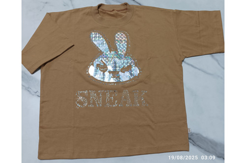 تیشرت کراپ تک دخترانه طرح خرگوش