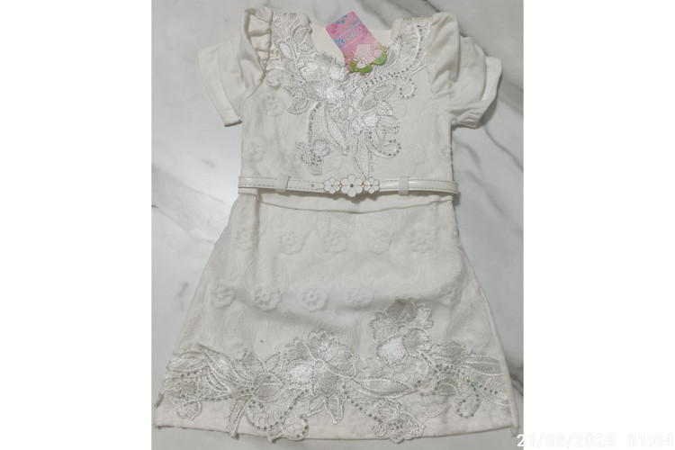 پیراهن مجلسی دخترانه نگین کاری شده