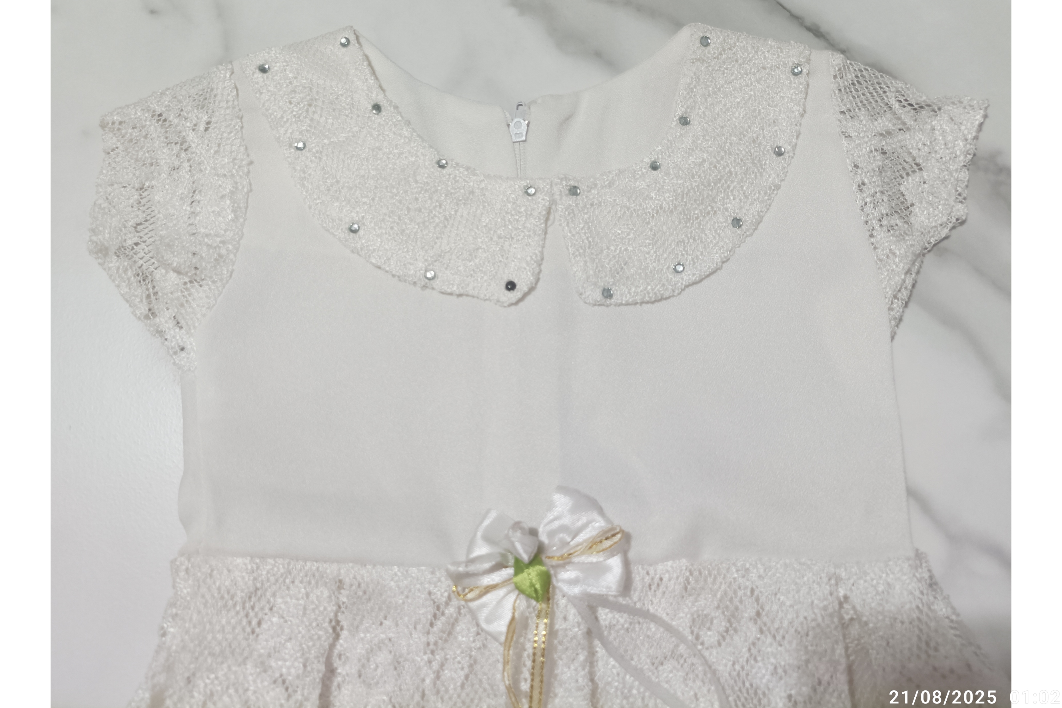 پیراهن مجلسی دخترانه نگین کاری شده