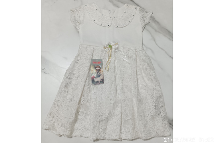 پیراهن مجلسی دخترانه نگین کاری شده