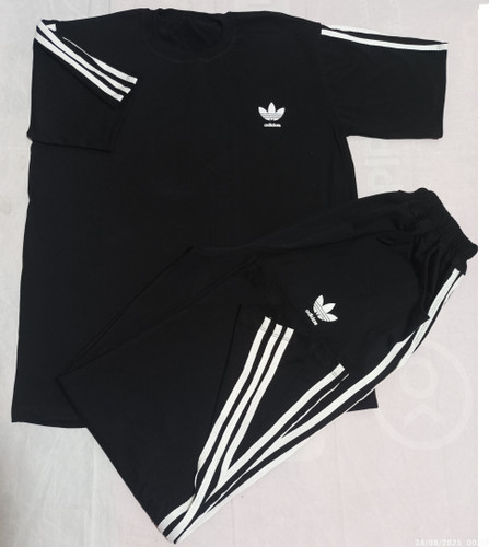 ست تیشرت شلوار لش مشترک زنانه و مردانه طرح آدیداس