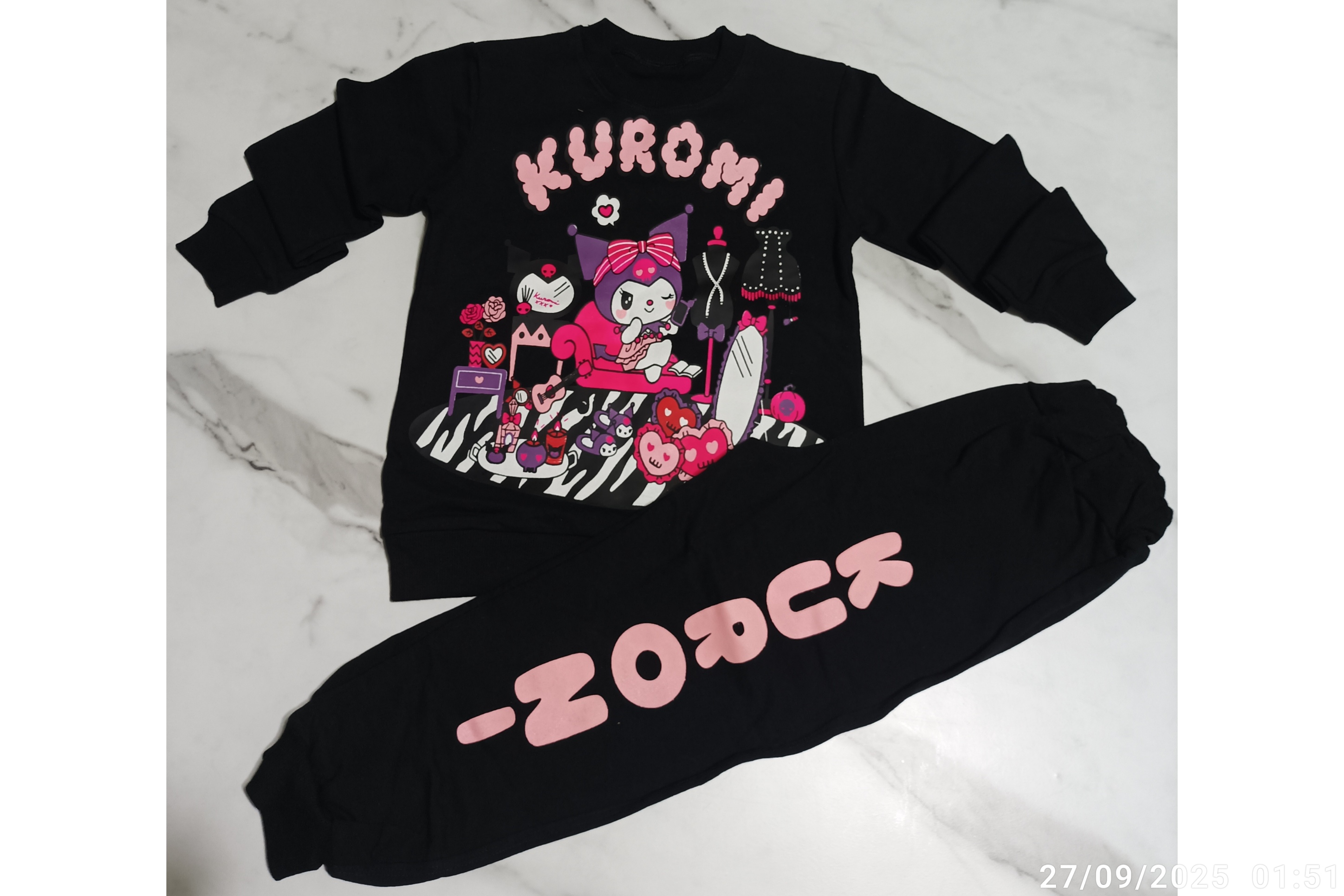 ست جذاب بلوز و شلوار دخترانه طرح کورومی