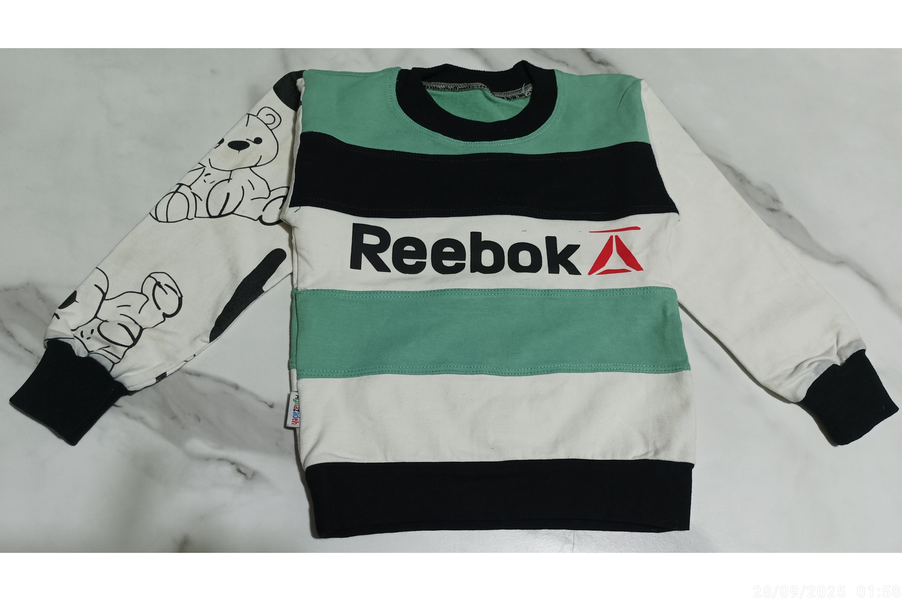 ست بلوز و شلوار پسرانه طرح ریباک و آسین طرح خرس