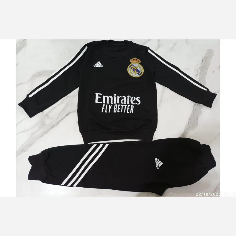 ست جذاب بلوز شلوار پسرانه طرح رئال و آدیداس