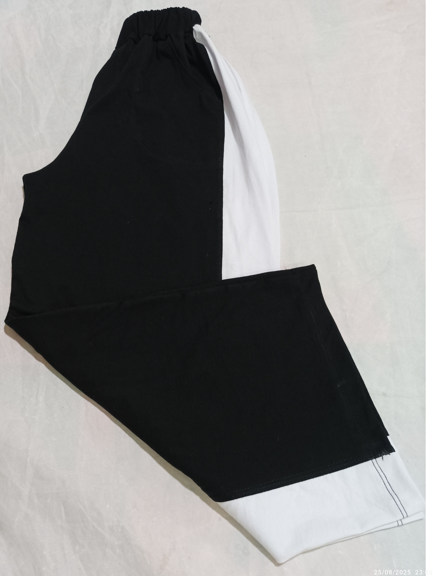 شلوار تک دخترانه بگ مدل بغل سفید