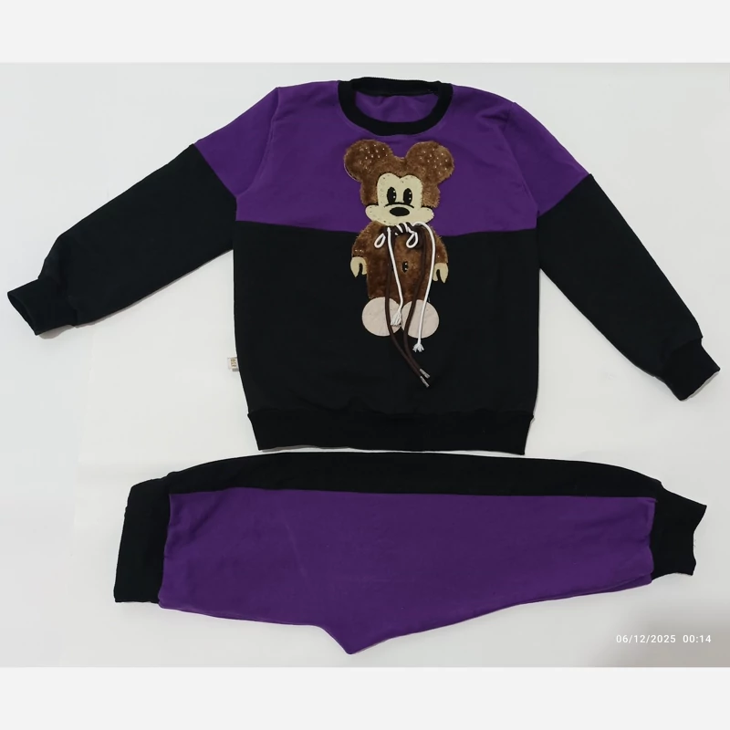 ست بلوز و شلوار دخترانه طرح عروسک پشمی